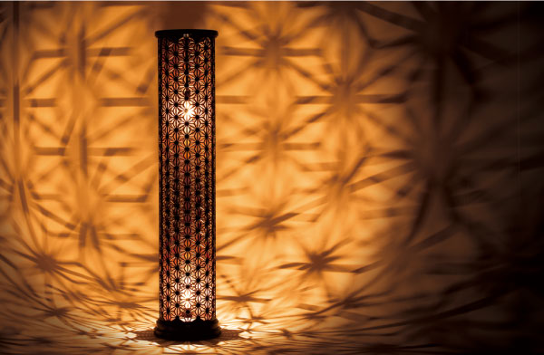 麻の葉模様円筒組子