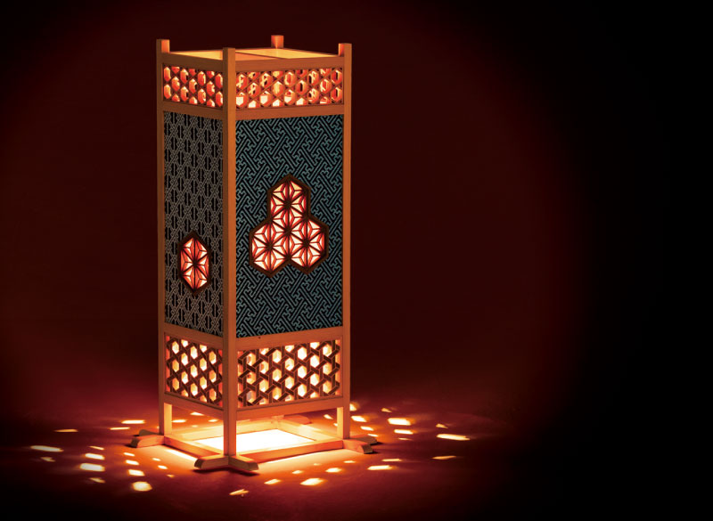 こぎん組子行燈